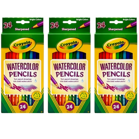 Crayola Watercolor Pencils, PK72, Recommended Age: 6+ Years BIN4304